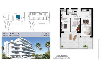 New Build - Apartment - Pilar de la Horadada - Mil Palmeras