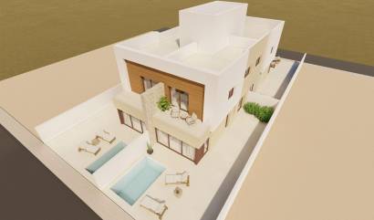 Nieuwbouw projecten - Halfvrijstaand - San Javier - pueblo