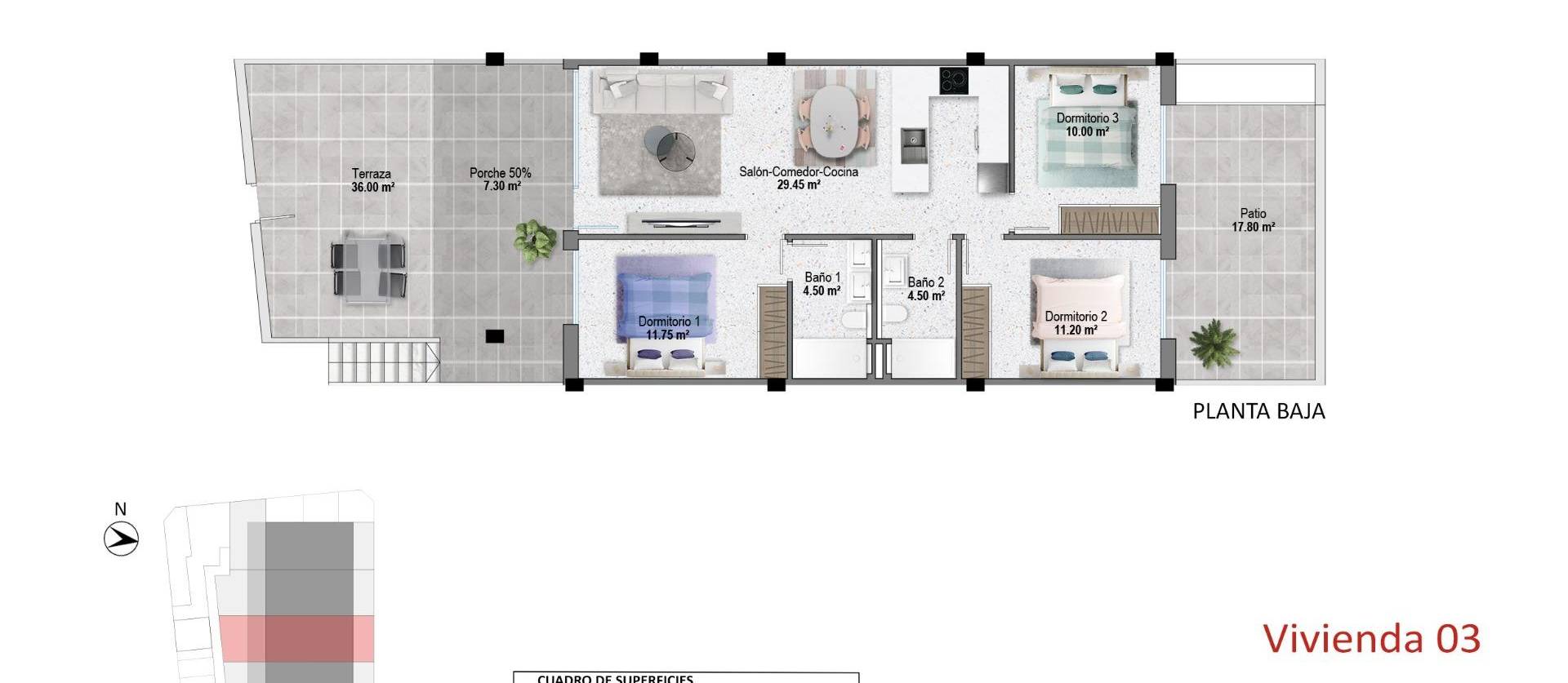 New Build - Bungalow - Pilar de la Horadada - pueblo