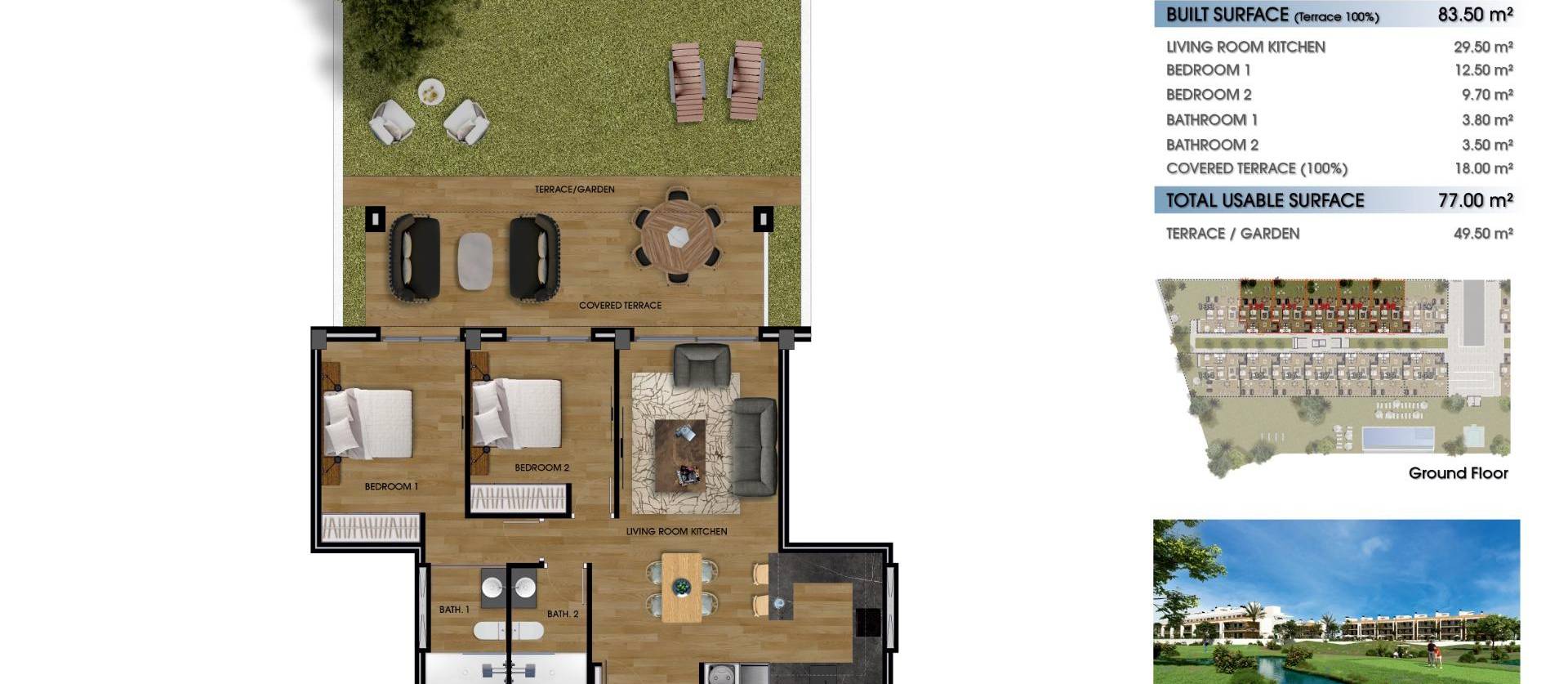 New Build - Apartment - Los Alcázares - La Serena Golf