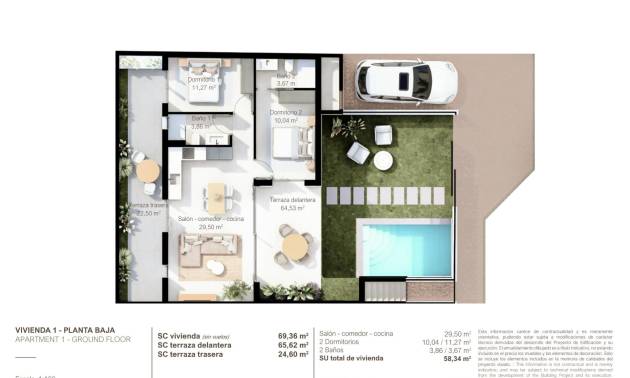 New Build - Ground Floor Bungalow - San Pedro del Pinatar - Lo Pagán