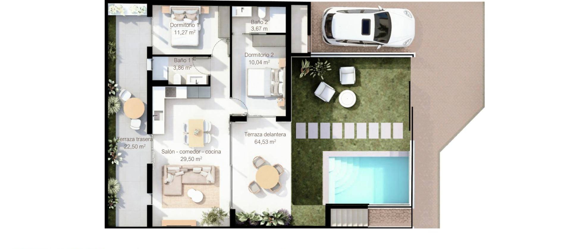 New Build - Ground Floor Bungalow - San Pedro del Pinatar - Lo Pagán