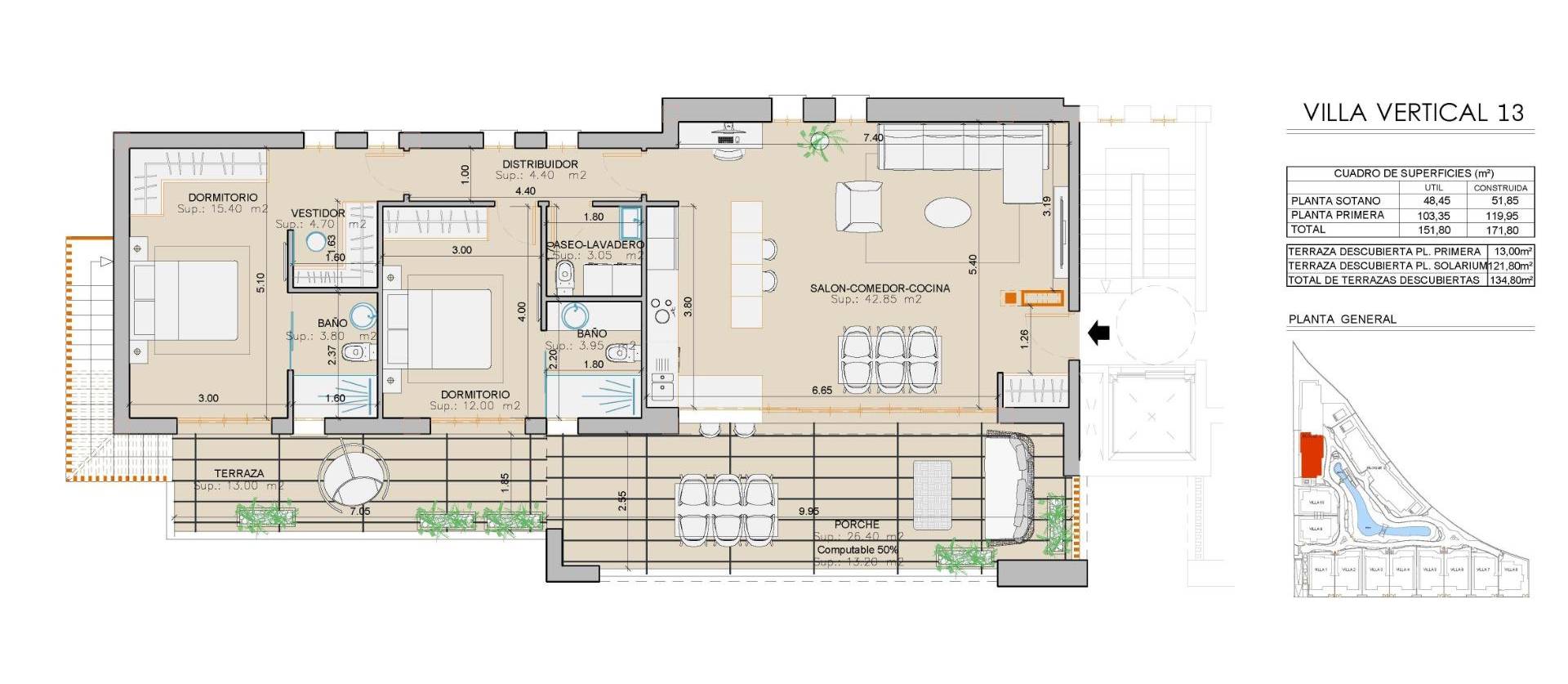 New Build - Top Floor Bungalow - San Juan de los Terreros - Mar De Pulpí