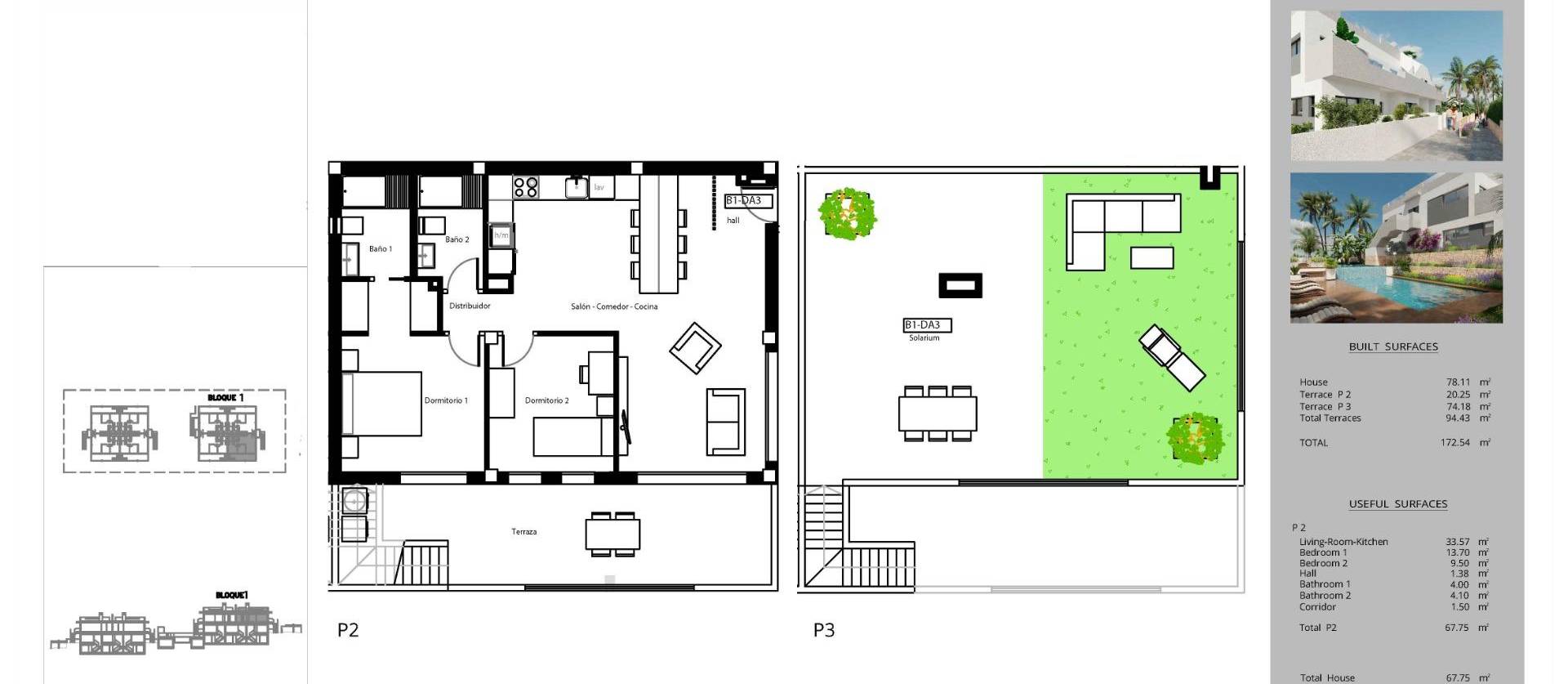 New Build - Top Floor Bungalow - Torrevieja - Lago Jardín II