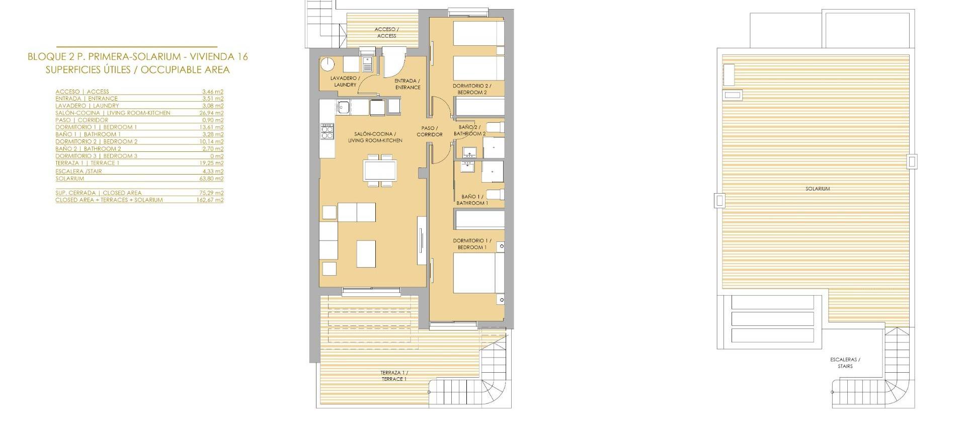 New Build - Top Floor Bungalow - Orihuela - Vistabella Golf