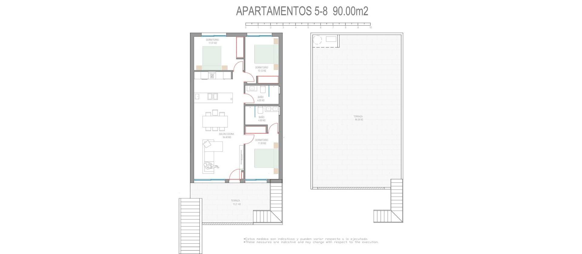 New Build - Top Floor Bungalow - Pilar de la Horadada - Parque del Mediterraneo