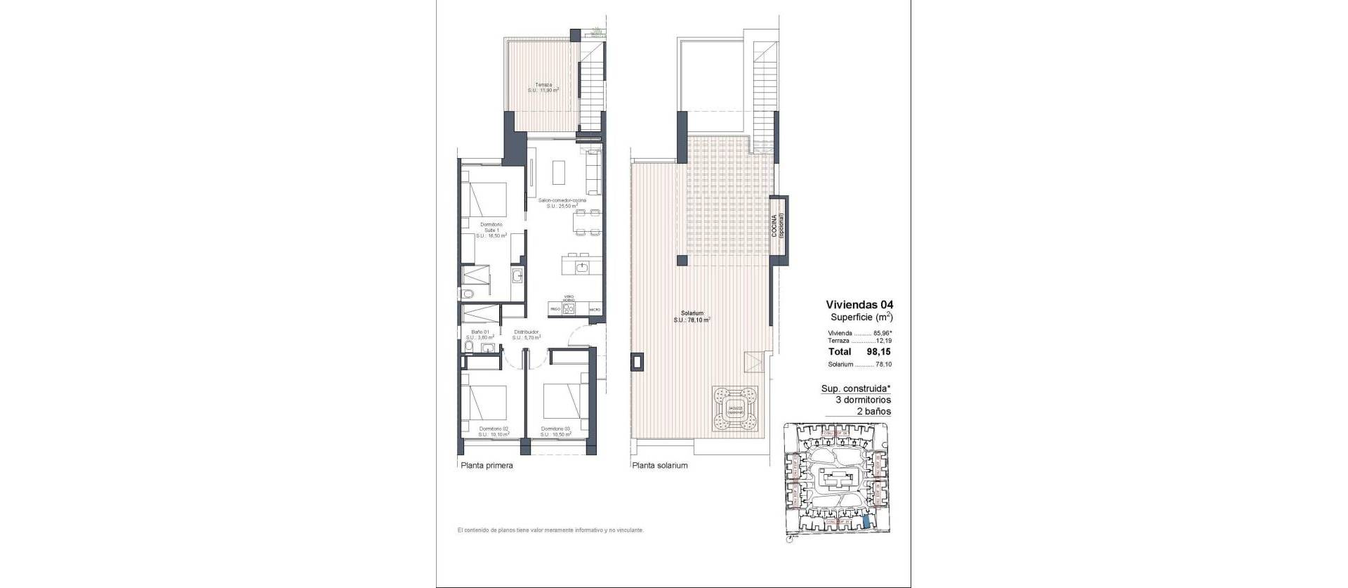 New Build - Top Floor Bungalow - Ciudad Quesada - Lo Marabú