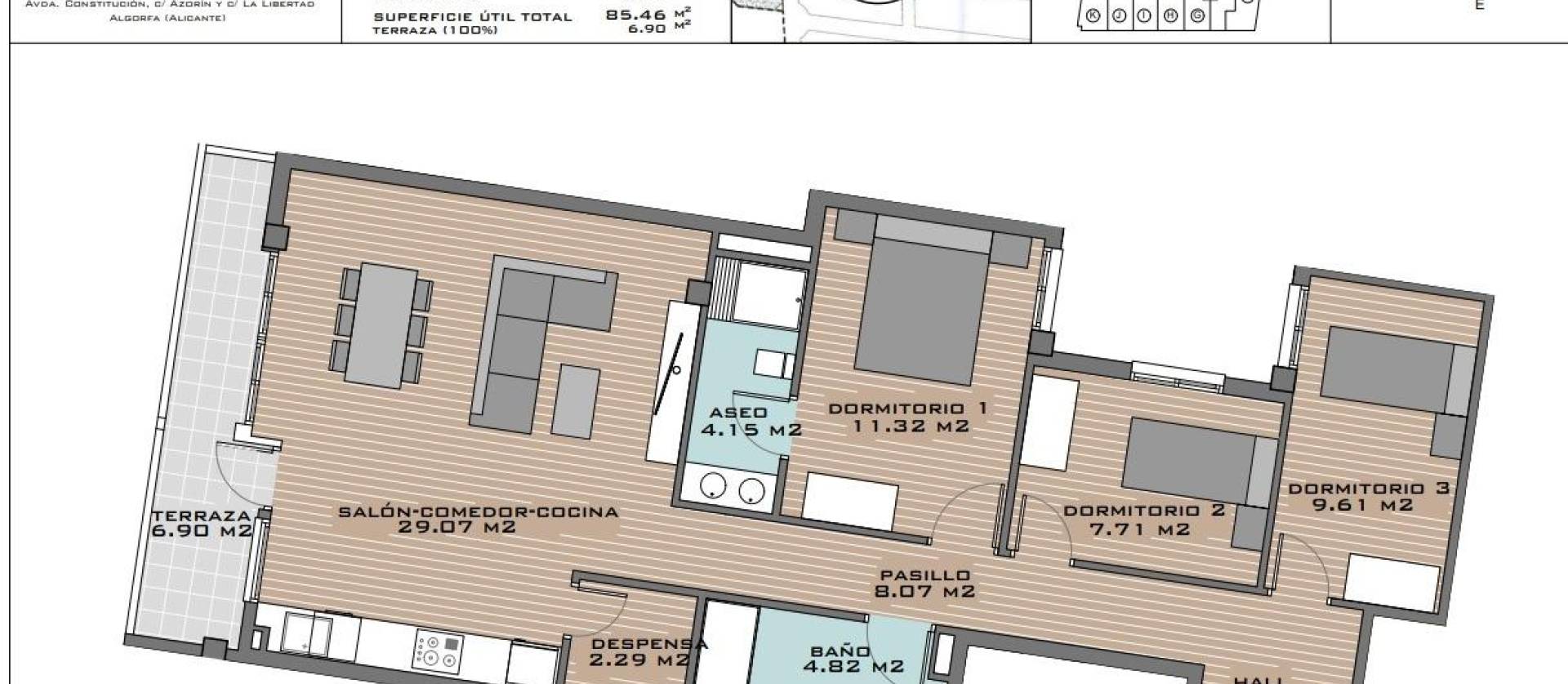 New Build - Apartment - Algorfa - Pueblo