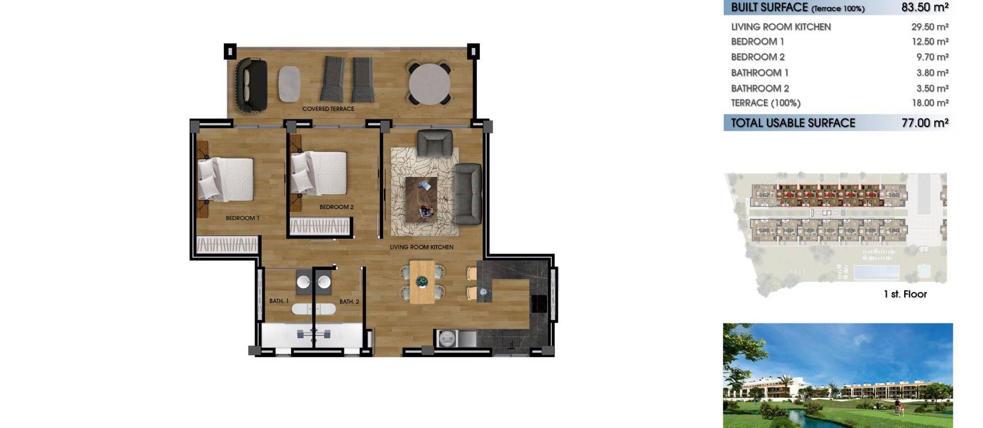 New Build - Apartment - Los Alcázares - La Serena Golf