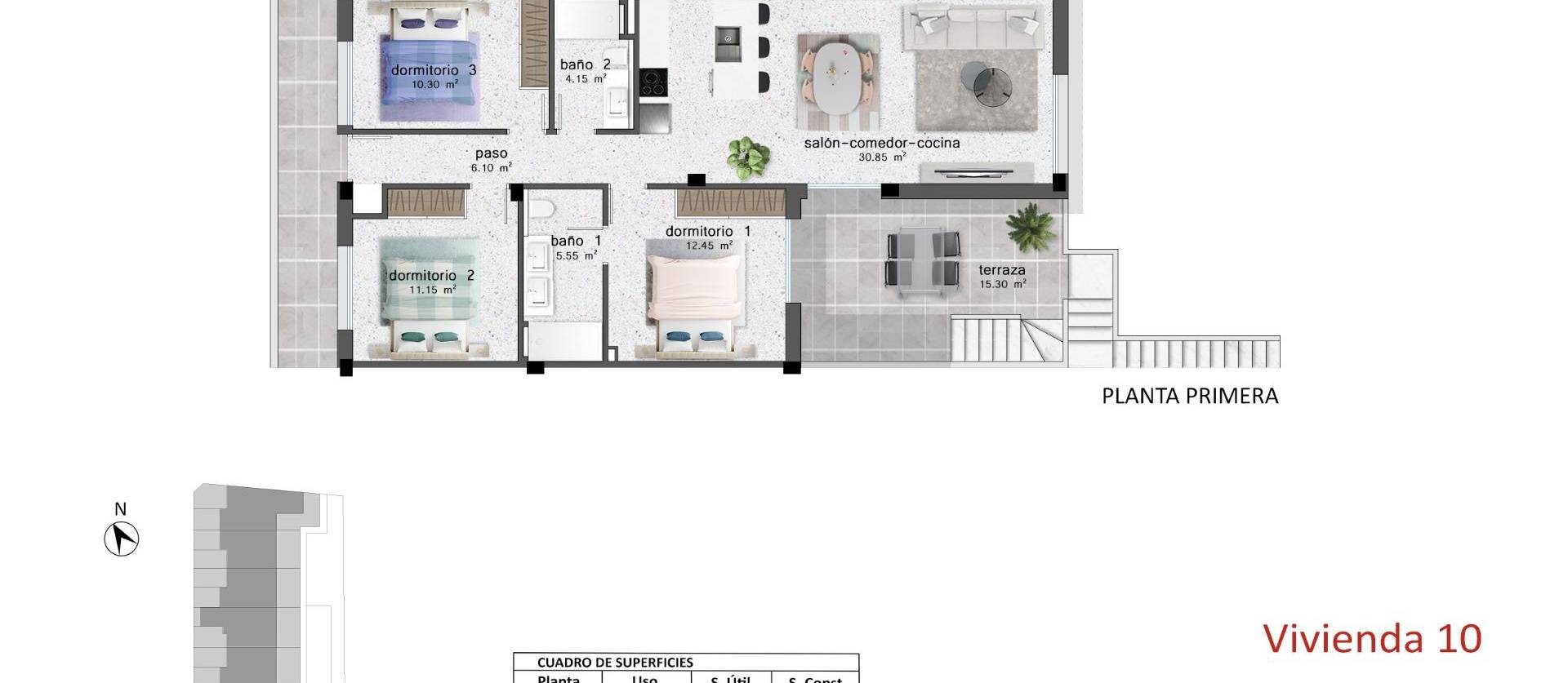 New Build - Top Floor Bungalow - Pilar de la Horadada - pueblo