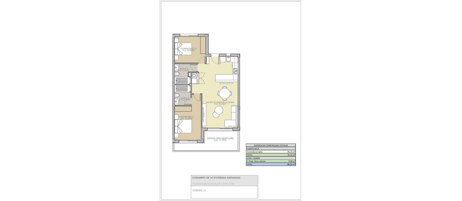 New Build - Top Floor Bungalow - Rojales - Pueblo