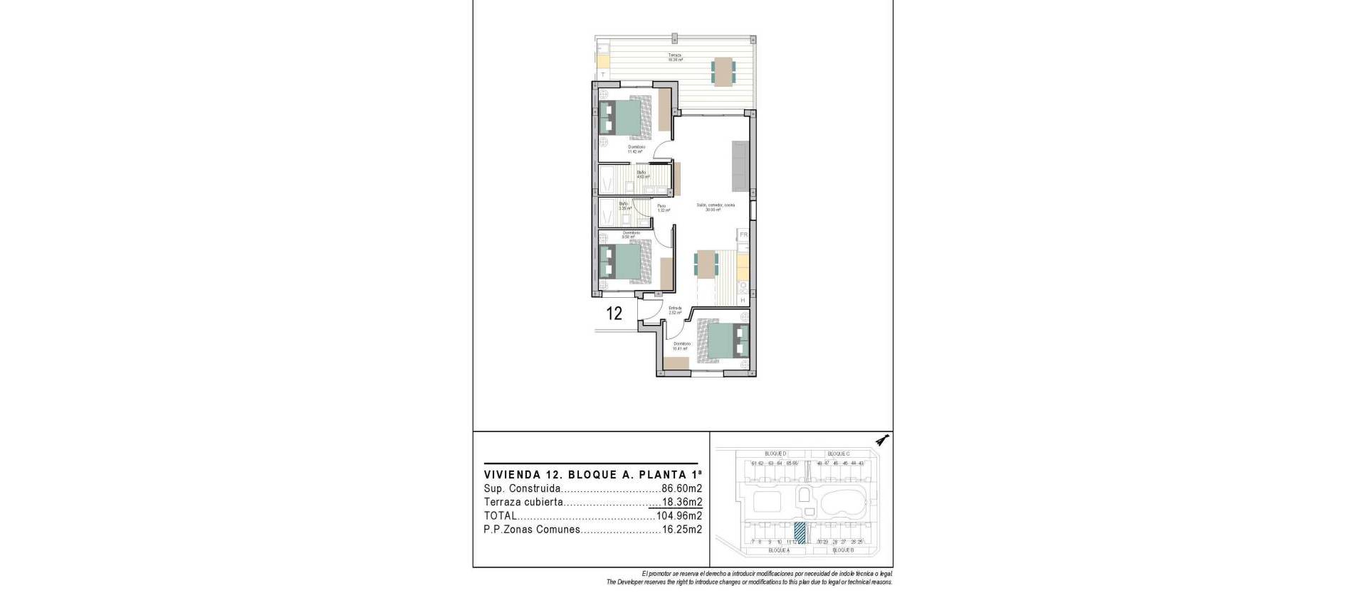 New Build - Apartment - Torre Pacheco - San Cayetano