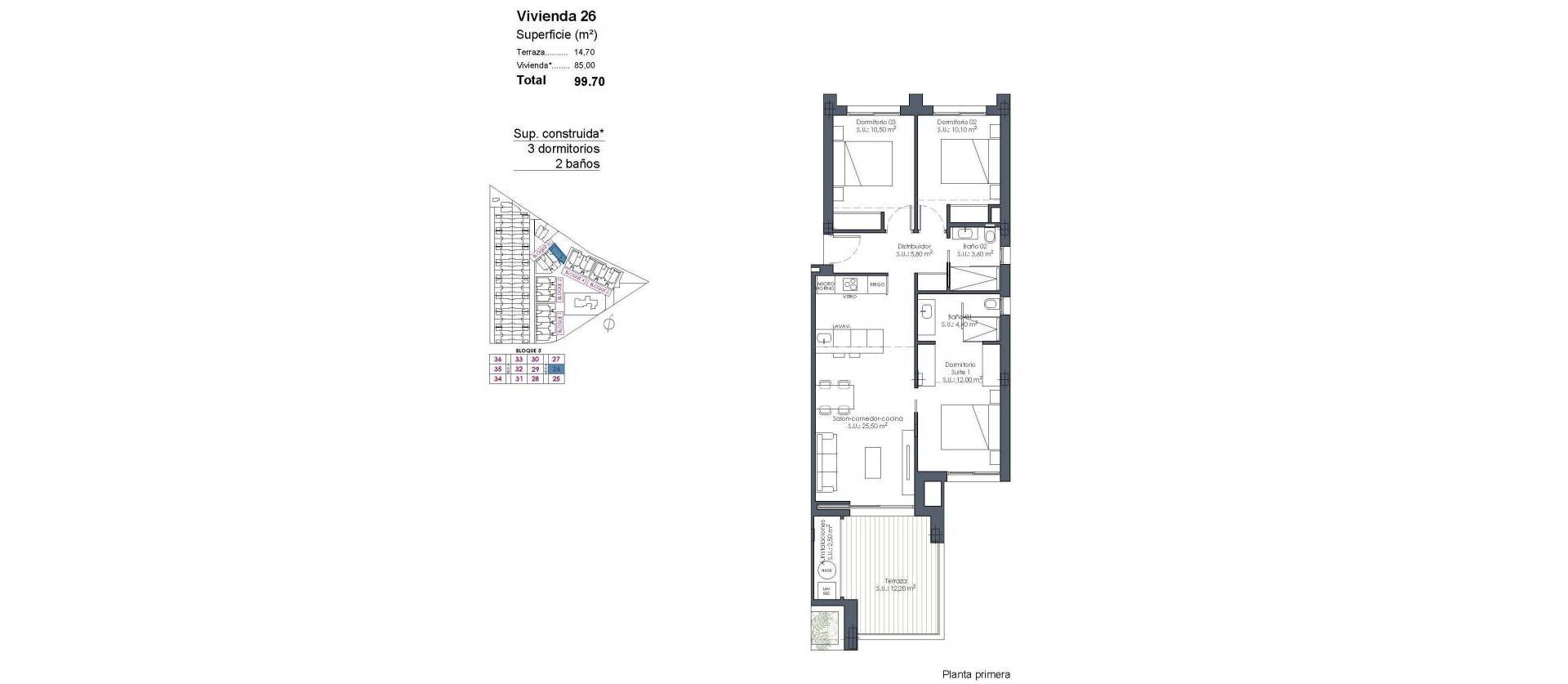 New Build - Apartment - Los Alcázares - Serena Golf