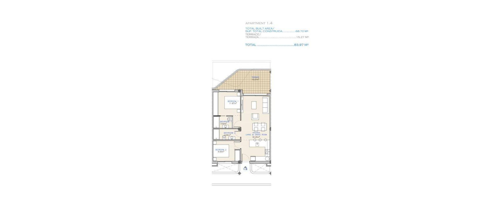 New Build - Apartment - Los Alcázares - Serena Golf