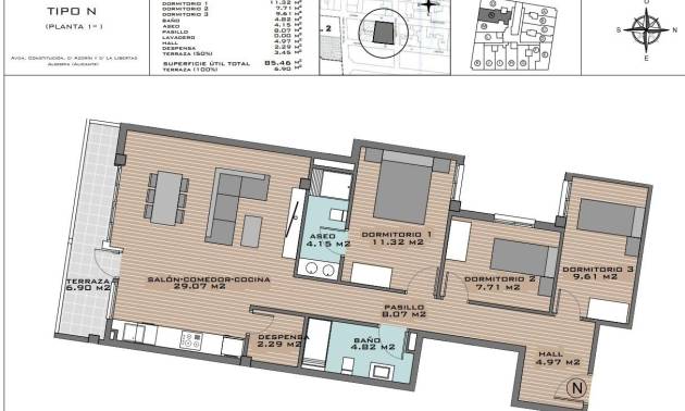 Nieuwbouw projecten - Appartment - Algorfa - Pueblo