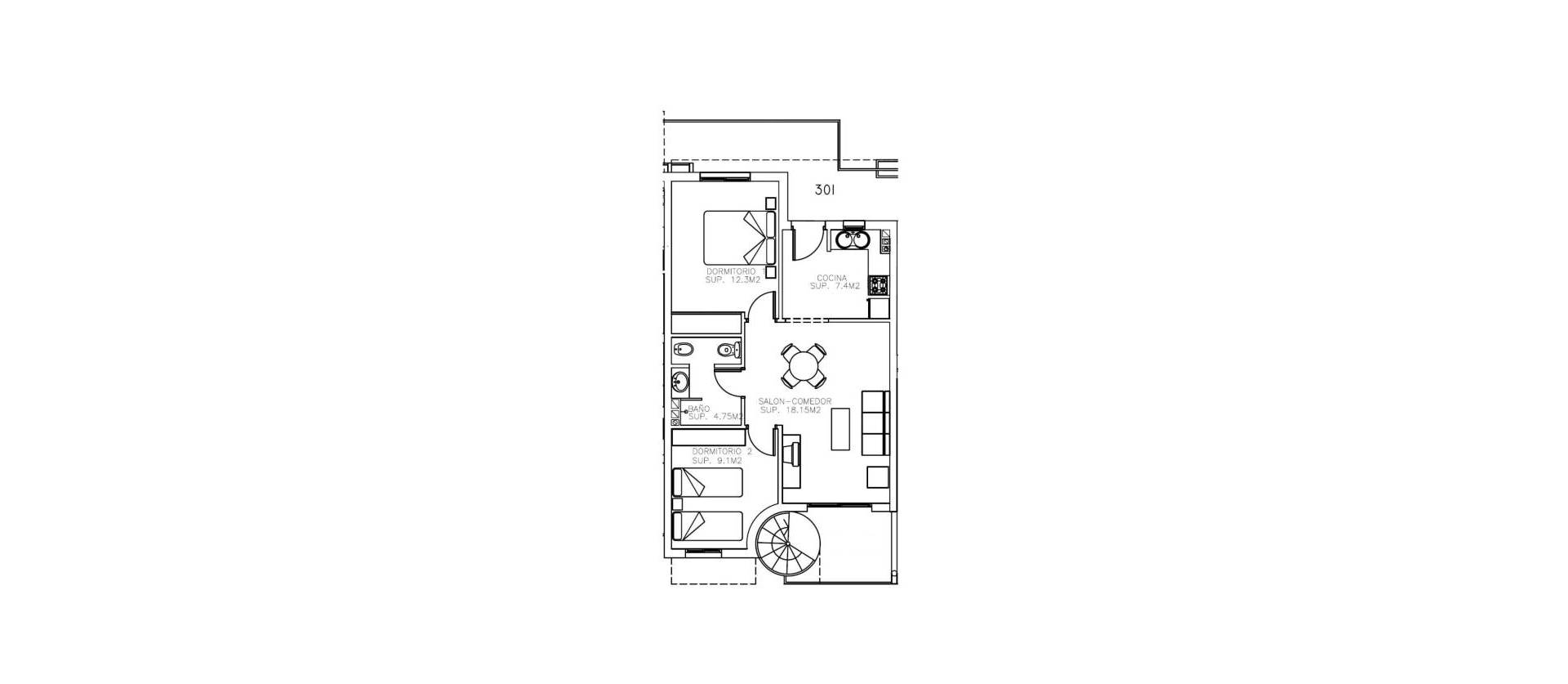 New Build - Apartment - Aguilas - Collados