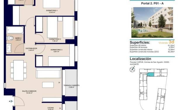 New Build - Apartment - Alicante - San Agustín